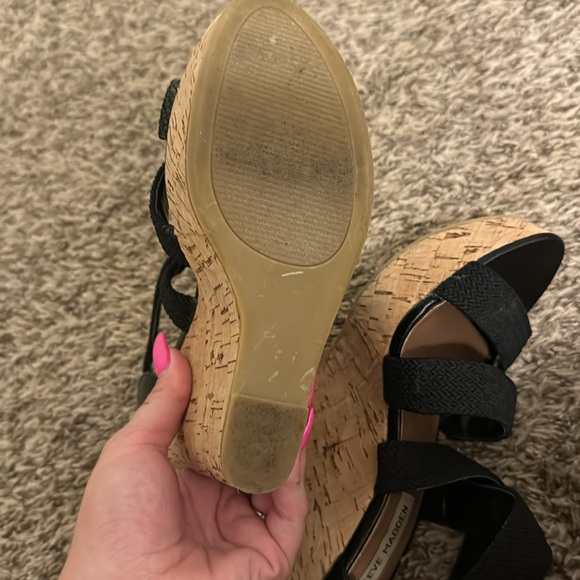 Steve Madden slip on cork high heels - Picture 3 of 3